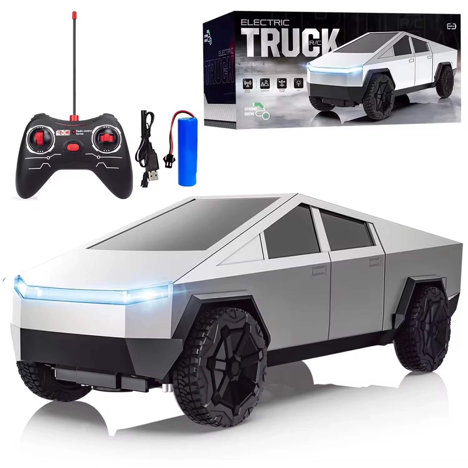 Drone Lidi Rc - 1:24 RC Cybertruck Pickup 4WD Carro