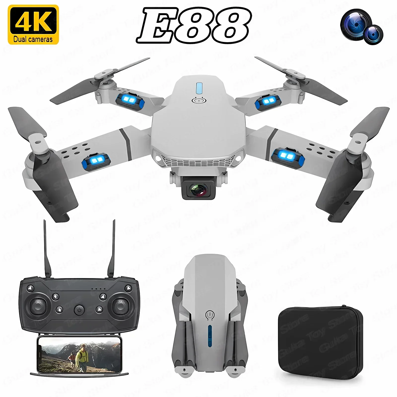 Drone Rc Explorer - E88 pro wifi fpv drone grande
