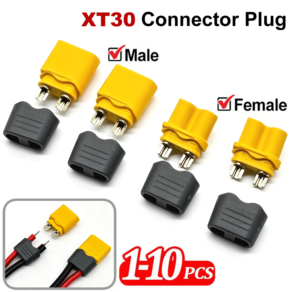 Drone Rc Car Hybrid - Conector XT30 com Carcaça Protetora Macho/Fêmea