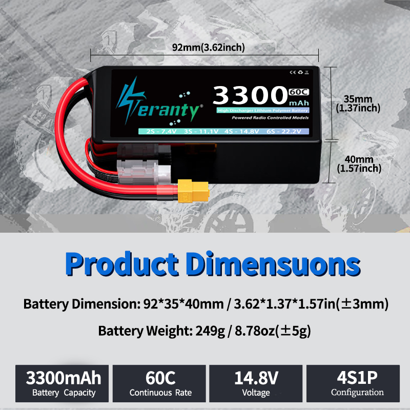 Bateria Lipo TERANTY 4S 3300mA - Drone Rc Boat avaliação e preço