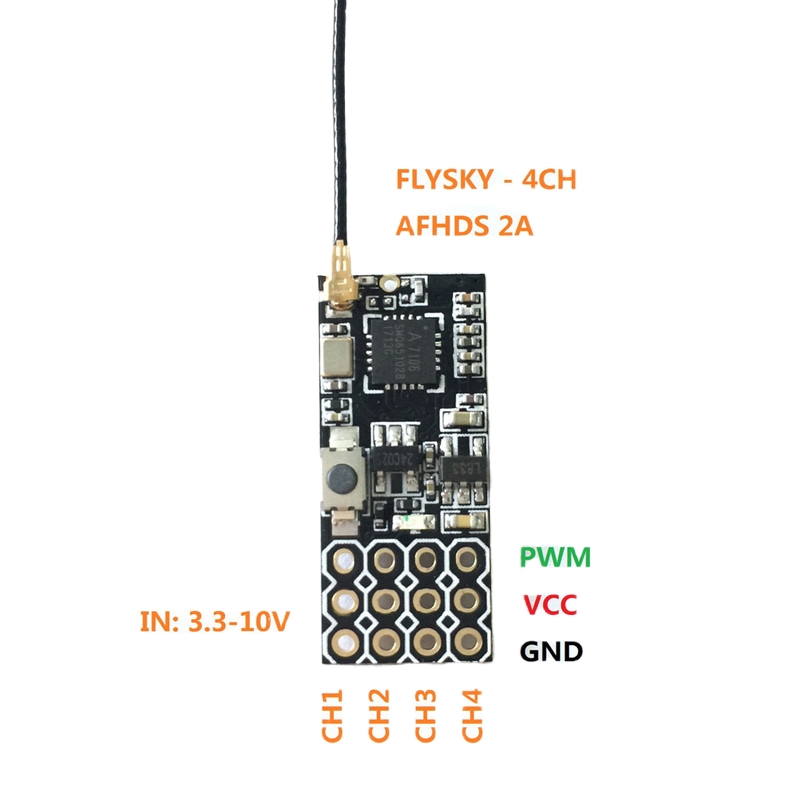 Receptor Mini Flysky FS2A 4CH  - Drone Rc Mini avaliação e preço